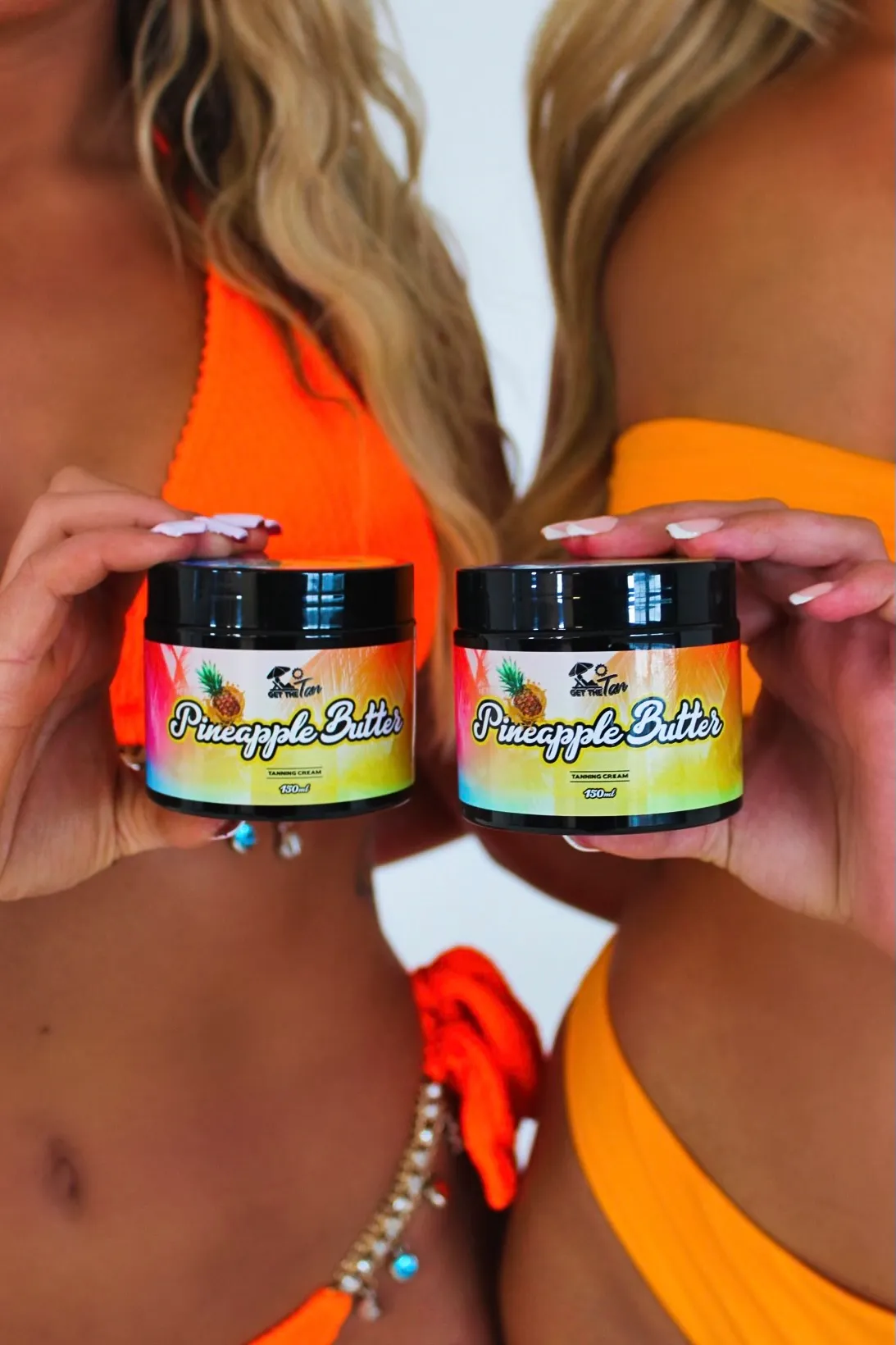 Selection of GetTheTan tanning creams and accelerators at Beautano